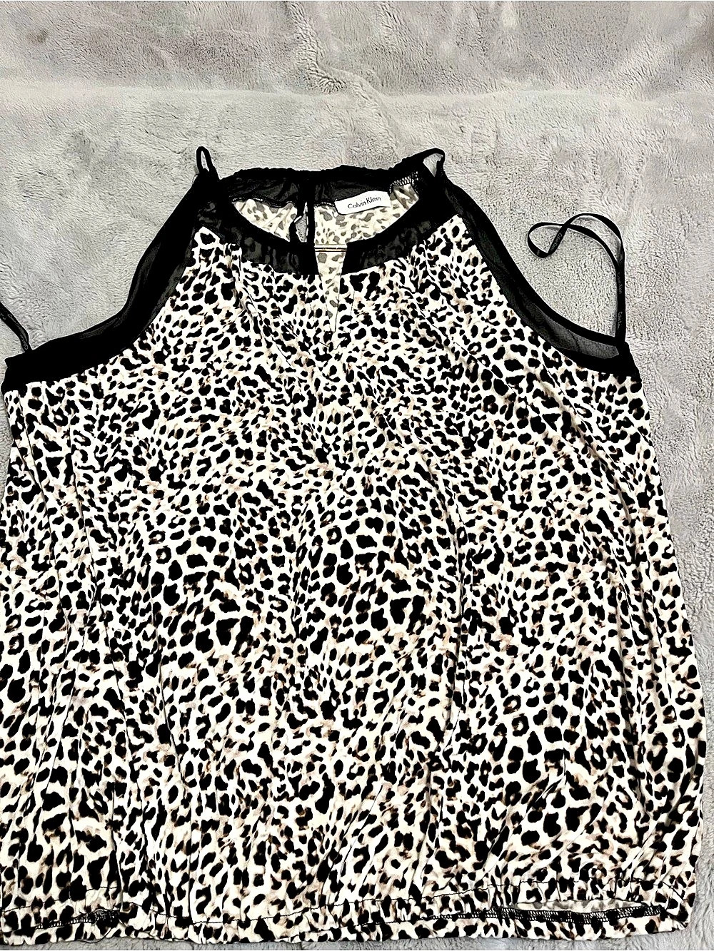 Calvin Klein Leopard Print Cami in Brown & Black Like New